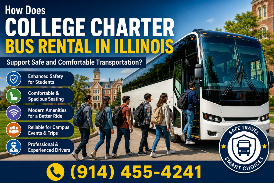 How Does College Charter Bus Rental in Illinois Support Safe and Comfortable Transportation?
